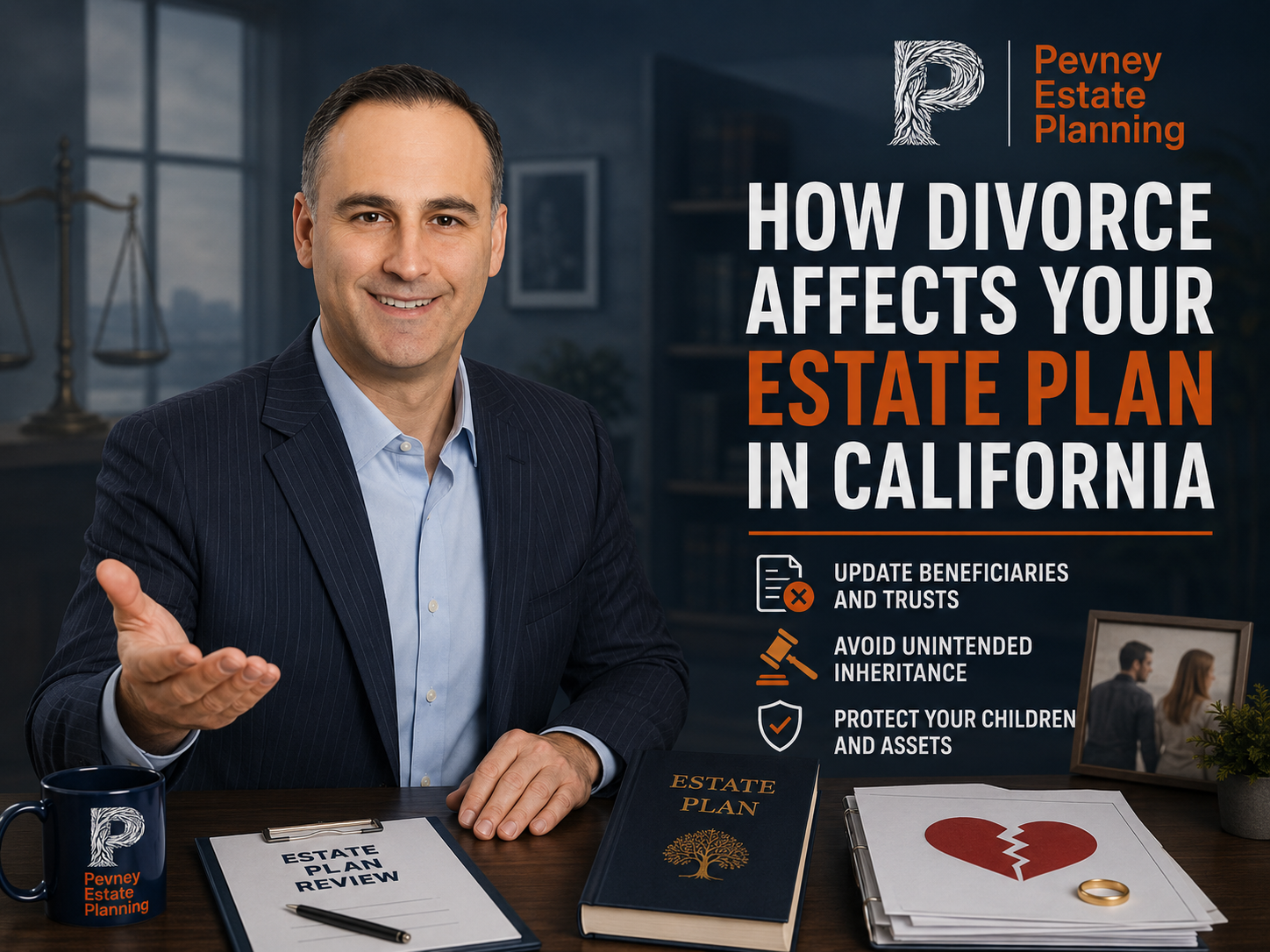 Man discussing divorce and estate planning